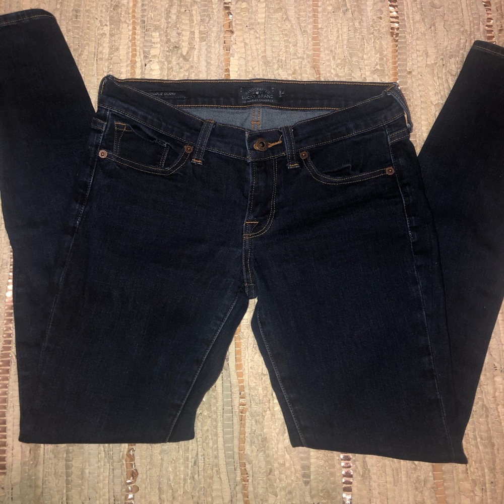 LUCKY BRAND charlie skinny dark wash jeans